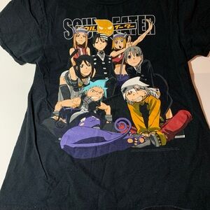Black Soul Eater Graphic Kids T-Shirt - Anime Character Print